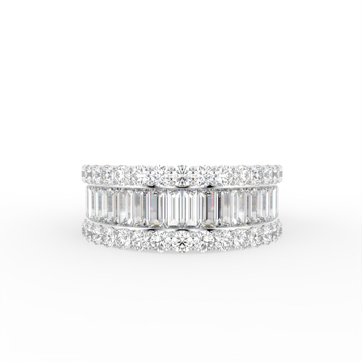 18K Eternity Baguette Diamond Ring — TOP