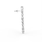 18K Pear Drop Bespoke Diamond Earrings — SIDE VIEW