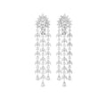 18K Floral Diamond Drop Earrings — TOP