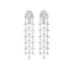 18K Floral Diamond Drop Earrings — TOP