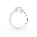 vimg:Z00297|18K Trilogy Emerald-Cut Diamond Ring — FRONT