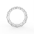 18K Round Full Eternity Diamond Ring — FRONT