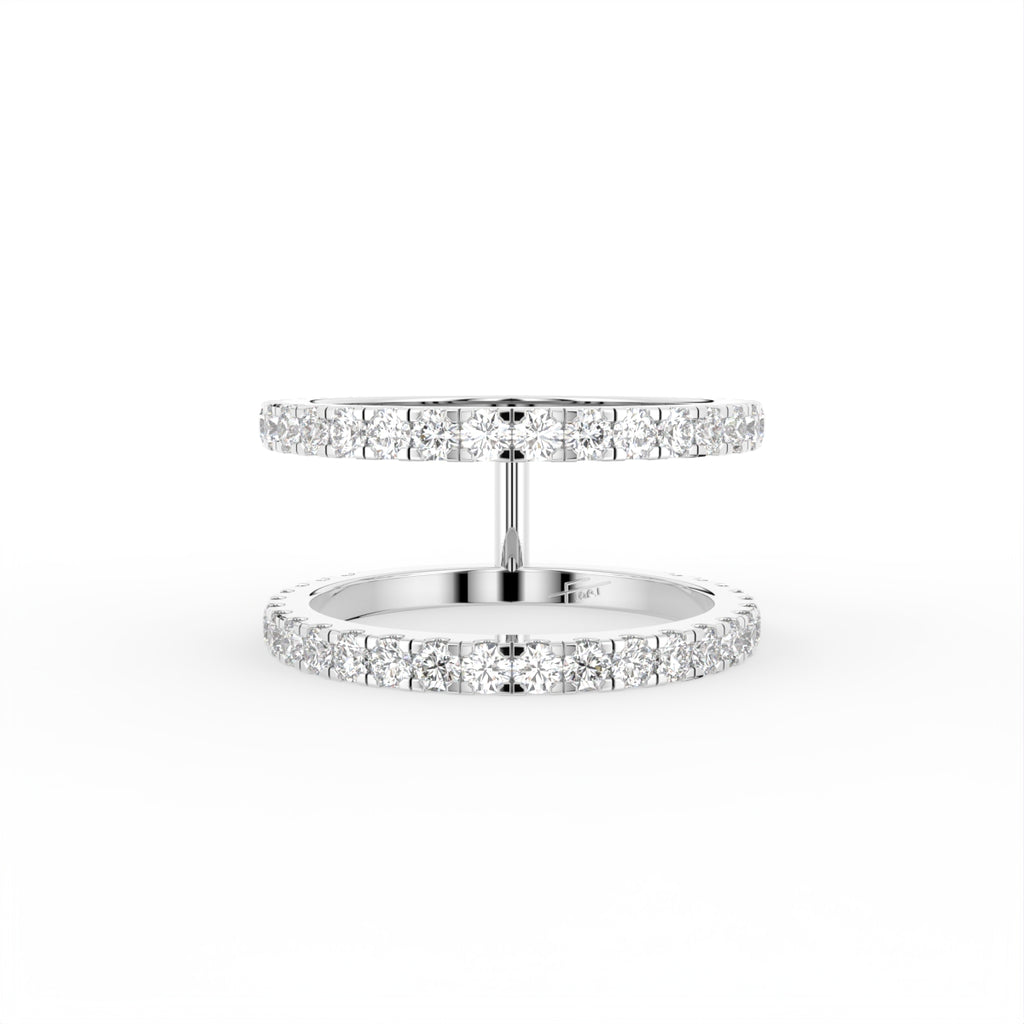 18K Bespoke Pave Diamond Ring — TOP