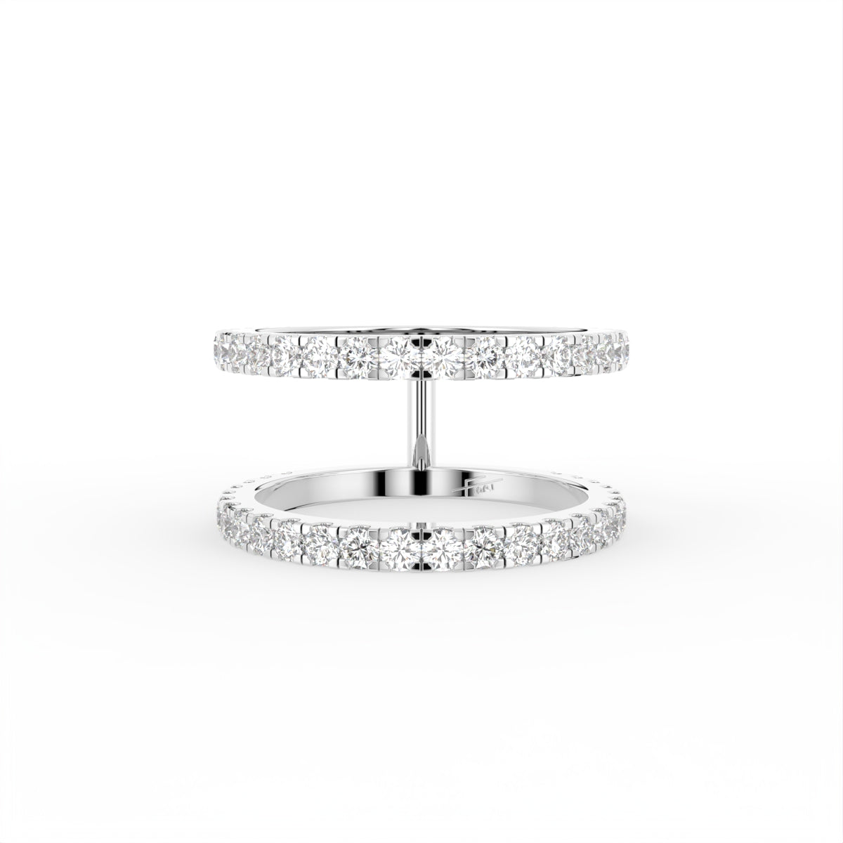 18K Bespoke Pave Diamond Ring — TOP