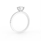 18K Solitaire Round Diamond Engagement Ring — 3D VIEW