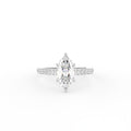 18K Solitaire Marquise Diamond Ring — TOP
