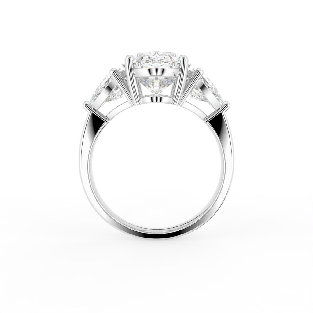 vimg:Z00565|18K White Gold Trilogy Oval Diamond Ring — FRONT