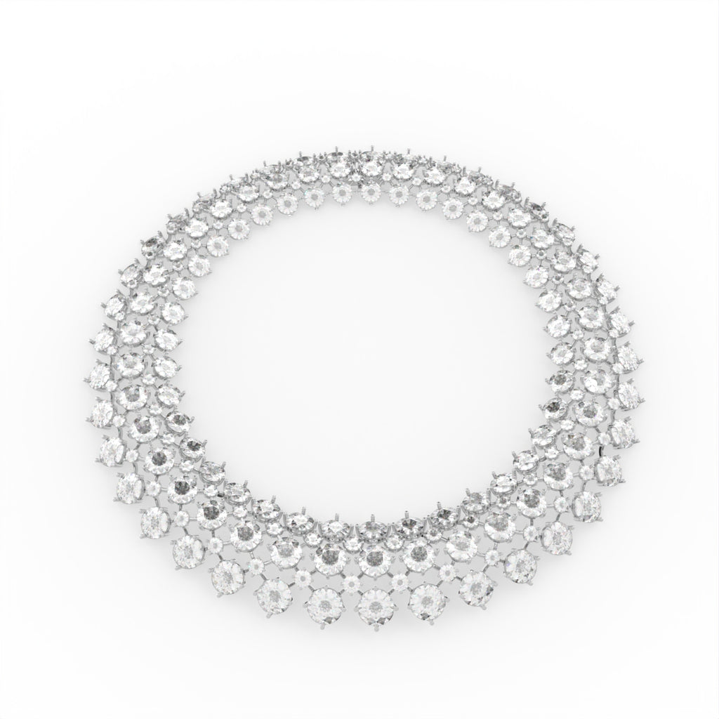 Sterling Silver Diamond Necklace — TOP