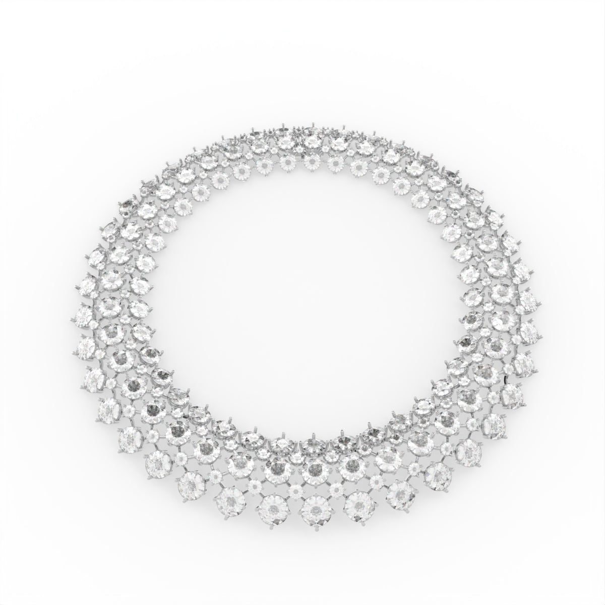 Sterling Silver Diamond Necklace — TOP