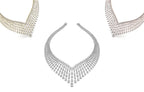 18K Teardrop Halo Diamond Necklace — 3 COLOR