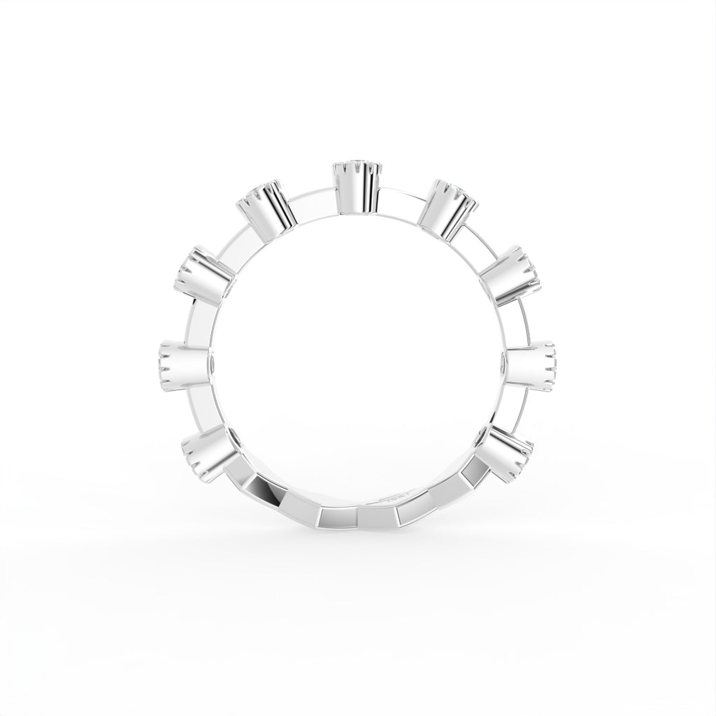 18K Bespoke Bezel-Set Diamond Ring — FRONT