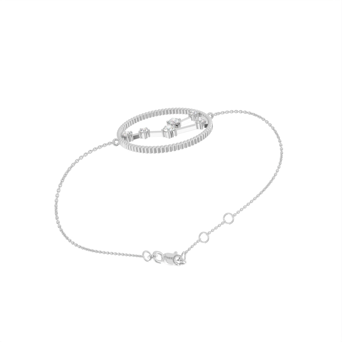 18K Taurus Constellation Diamond Bracelet — 3D VIEW