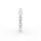 18K Oval Eternity Diamond Ring — SIDE
