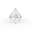 18K Pear Diamond Twisted Band Ring — TOP
