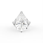 18K Pear Diamond Twisted Band Ring — TOP