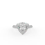 18K Halo Trillion Diamond Ring — TOP