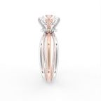 vimg:FJ6267|vimg:FJ3514|18K Two Tone Solitaire Round Diamond Engagement Ring — SIDE