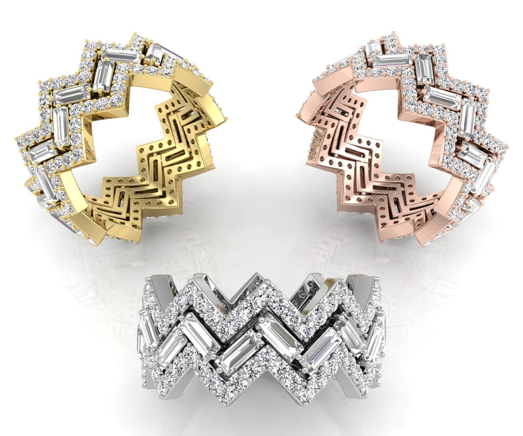vimg:FJ2791|vimg:FJ3092|18K White Gold Round Diamond Ring — 3 COLOR