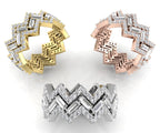 vimg:FJ2791|vimg:FJ3092|18K White Gold Round Diamond Ring — 3 COLOR