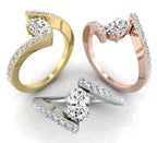 18K Bespoke Oval Diamond Ring — 3 COLOR