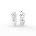18K Fancy-Cut Diamond Huggie Hoop Earrings — TOP