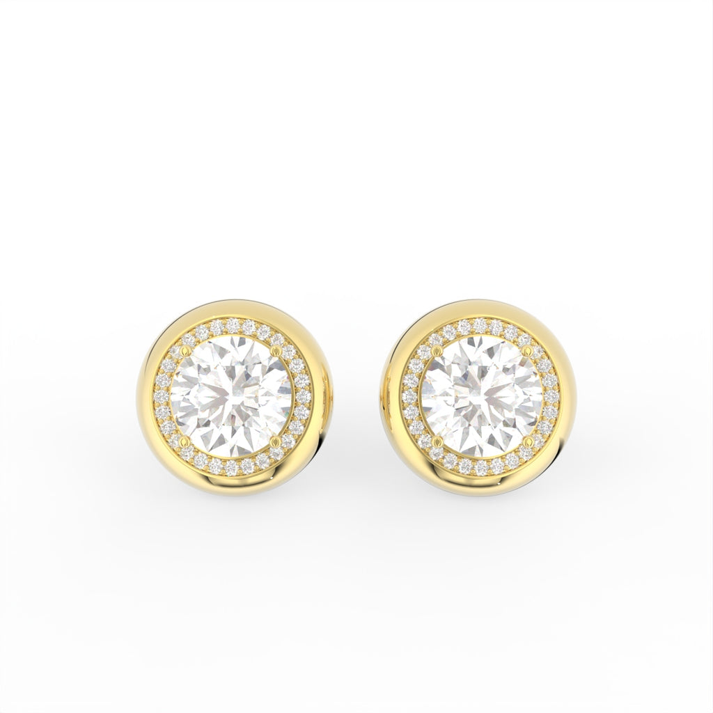 Sterling Silver Diamond Earrings — TOP