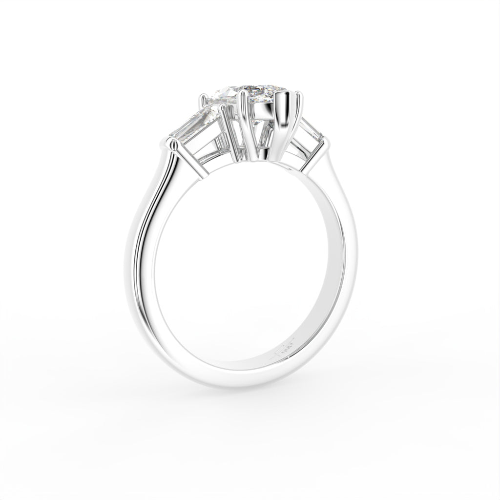 vimg:Z00293|18K Trilogy Marquise Diamond Ring — 3D VIEW