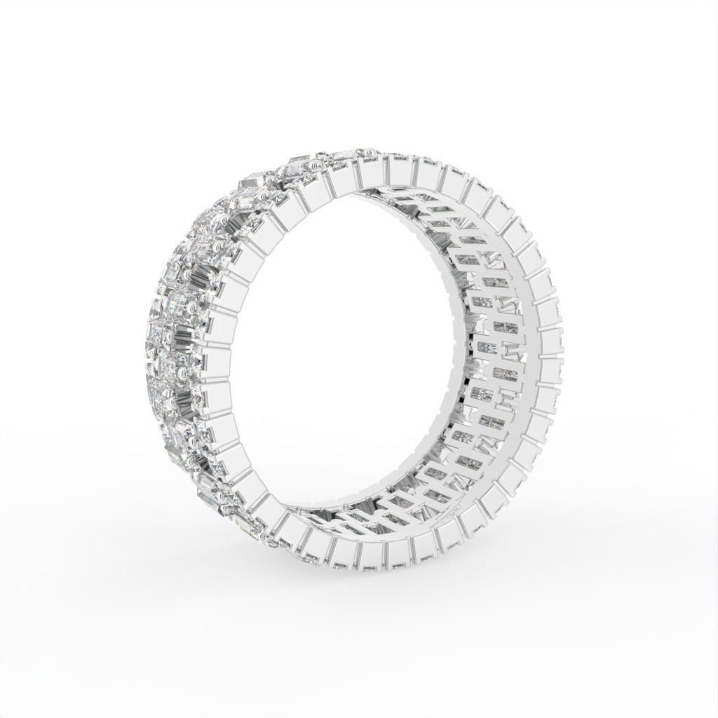 18K Eternity Baguette Diamond Ring — 3D VIEW