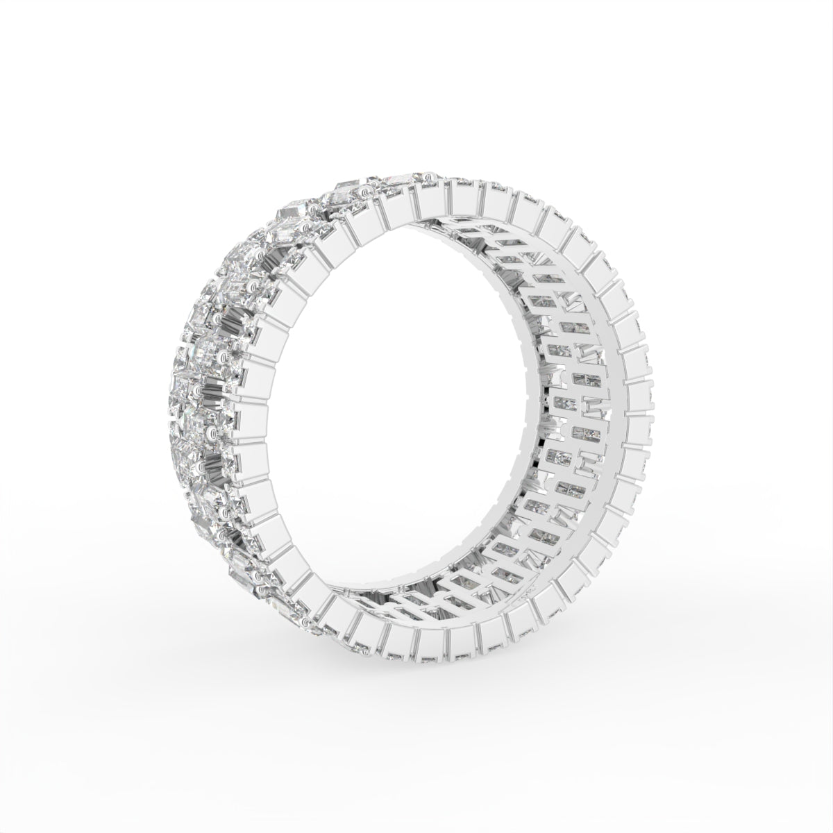 18K Eternity Baguette Diamond Ring — 3D VIEW