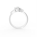 vimg:Z00303|18K White Gold Bespoke Pear Diamond Ring — FRONT