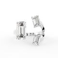 18K Bespoke Emerald Cut Diamond Ring — TOP