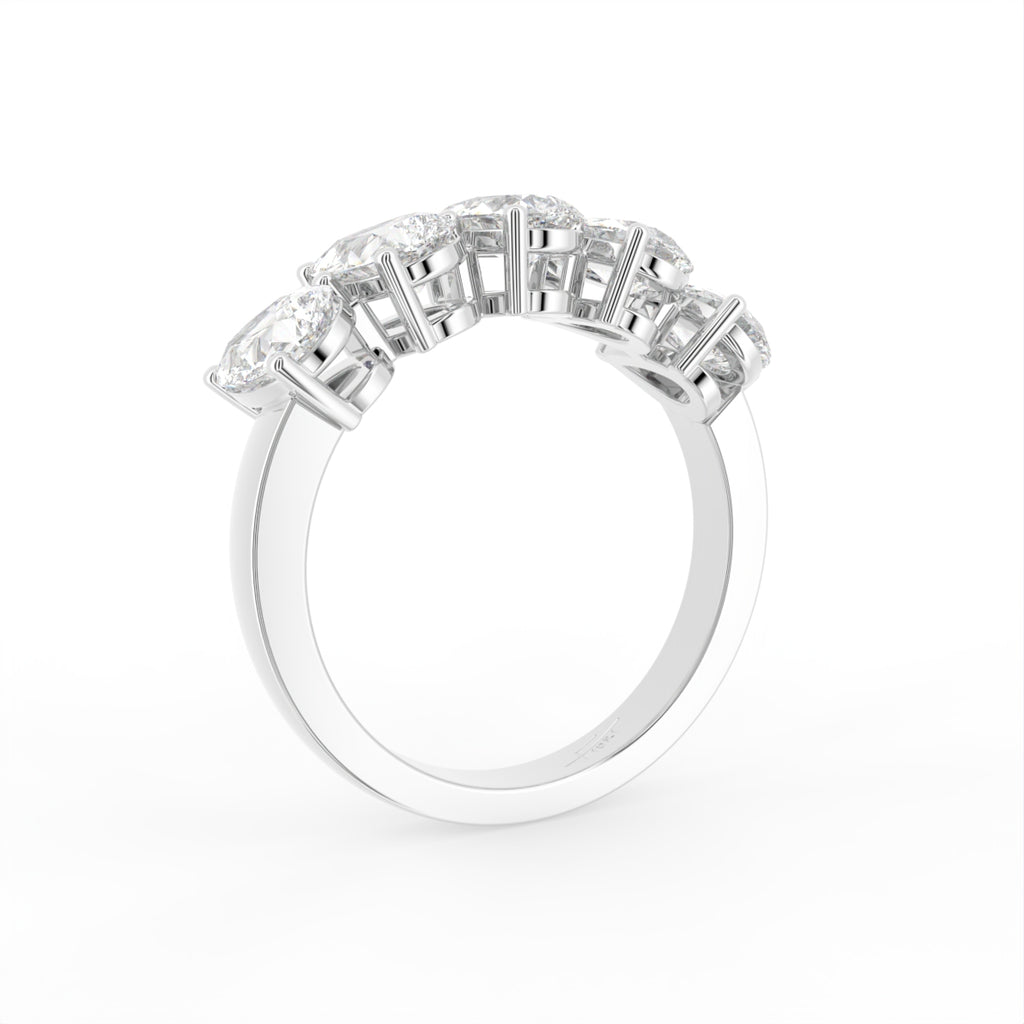 18K Pear Cluster Diamond Ring — 3D VIEW