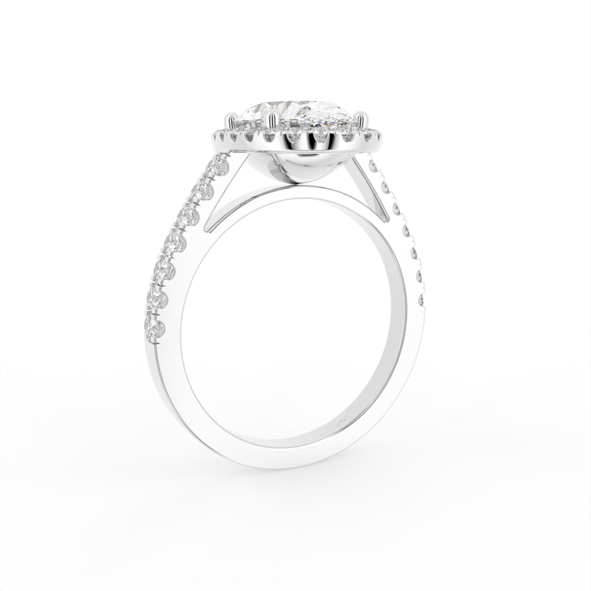 vimg:Z00230|18K Oval Diamond Solitaire Halo Ring — 3D VIEW