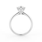 18K Solitaire Round Diamond Engagement Ring — FRONT
