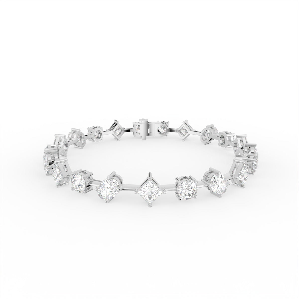 18K Mixed-Cut Diamond Bracelet — TOP