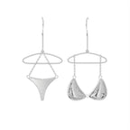 Sterling Silver Round Diamond Earrings — FRONT/BACK