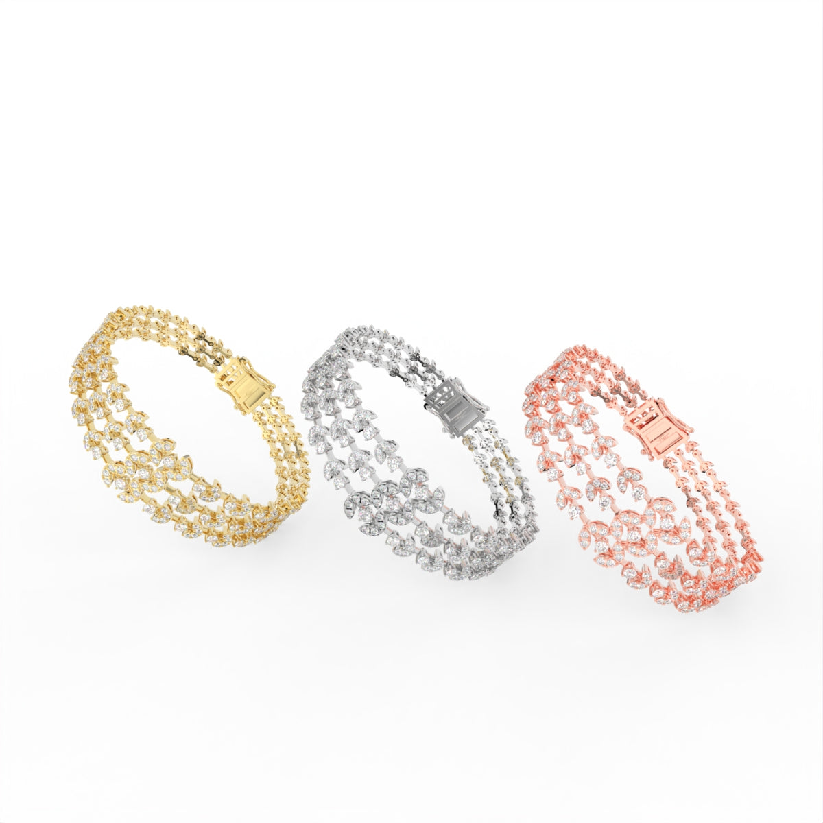 18K Bespoke Pave Diamond Bracelet — 3 COLOR