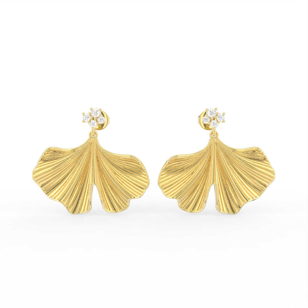 Sterling Silver Round Diamond Earrings — TOP