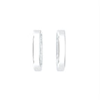 18K Diamond Piercing Hoop Earrings — BACK