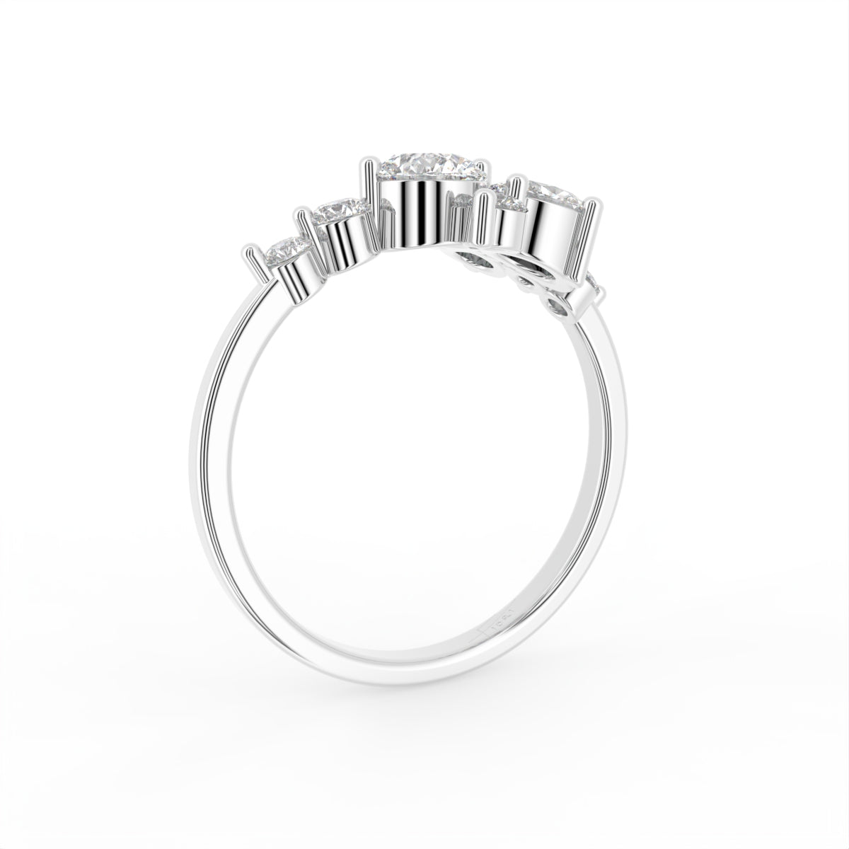 18K Bespoke Diamond Ring — 3D VIEW