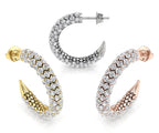 18K Pave Diamond Earrings — 3 COLOR