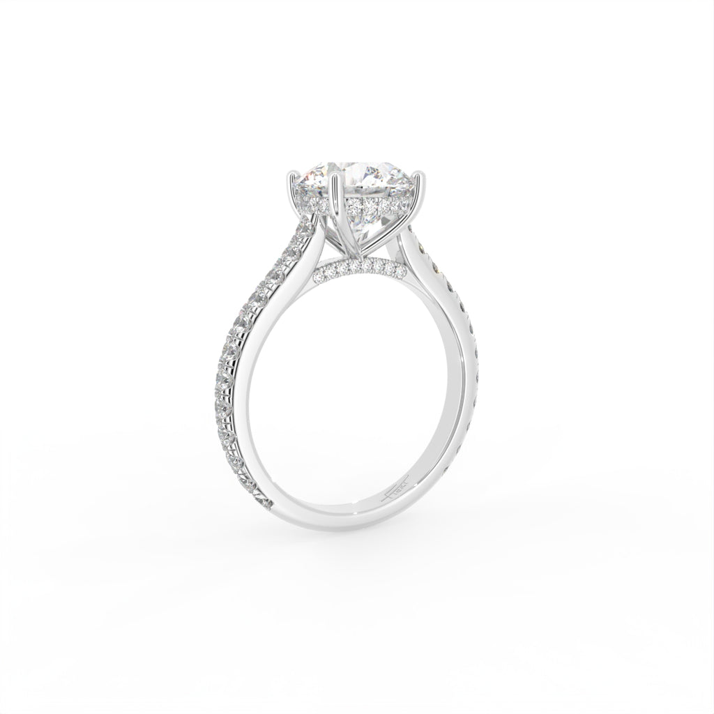 18K Solitaire Diamond Engagement Ring — 3D VIEW