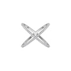 18K Crossover Diamond Ring — TOP