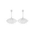 18K Peacock Feather Diamond Earrings — TOP