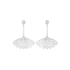 18K Peacock Feather Diamond Earrings — TOP
