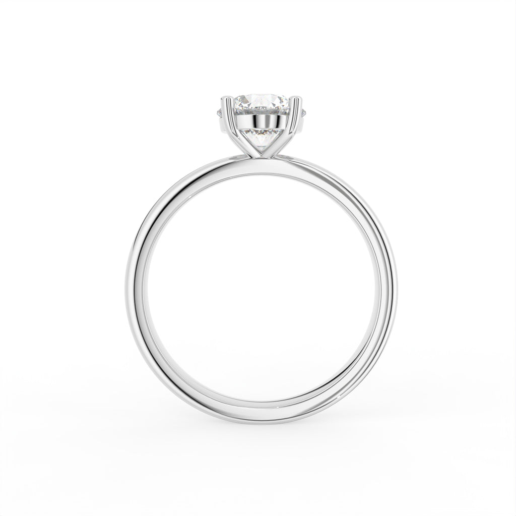 18K Solitaire Diamond Ring — FRONT