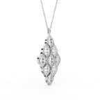 Sterling Silver Diamond Pendant — 3D / RIGHT