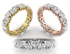 18K Heart Eternity Diamond Ring — 3 COLOR