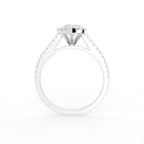 18K Halo Heart Diamond Ring — FRONT