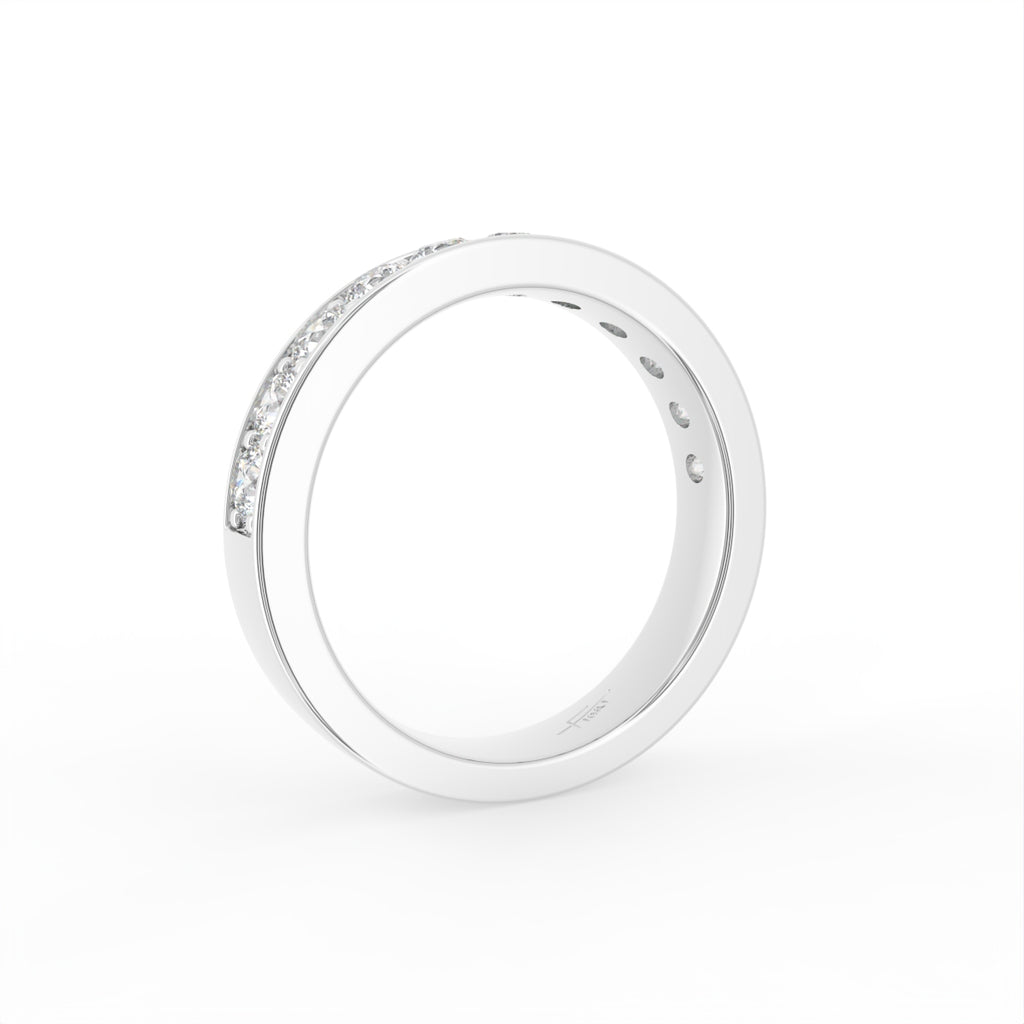 18K Eternity Round Diamond Ring — 3D VIEW